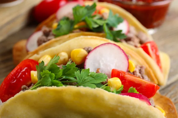 Mexikansk mat taco — Stockfoto