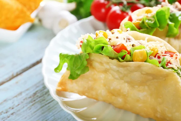 Tasty taco with vegetables — Stock Photo, Image