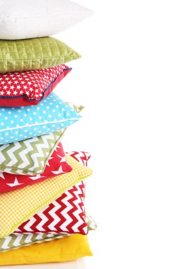 Renkli yastıklar yığını