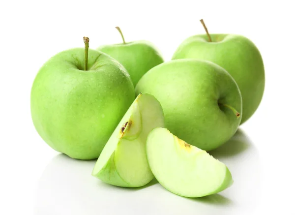 Sliced apple isolated on white Stock Picture