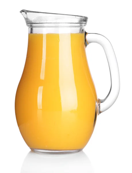 Jarra de jugo de naranja aislado en blanco —  Fotos de Stock