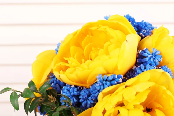 Composition avec des fleurs fraîches de printemps, gros plan — Photo