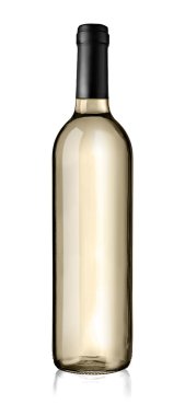 şarap şişesi üzerinde beyaz izole