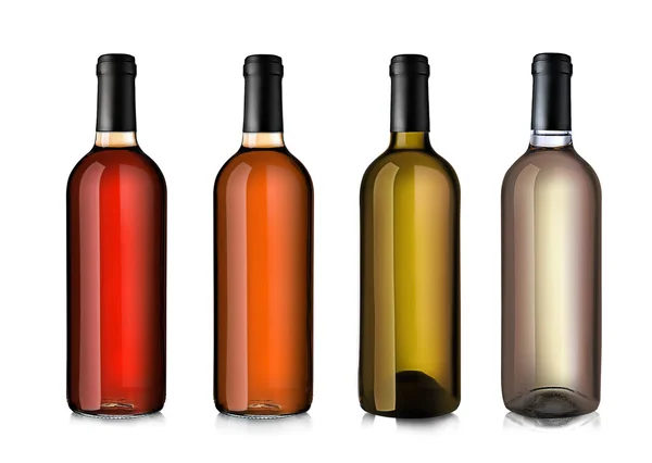 Bottiglie isolate su bianco — Foto Stock