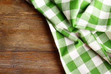 Peçete ahşap arka plan üzerinde