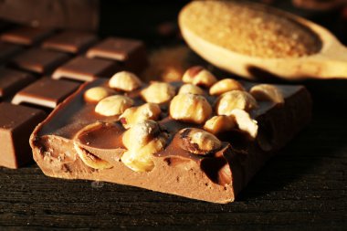 Çikolata fındık, closeup ile kümesi