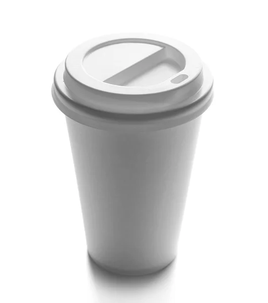 흰색 절연 커피의 종이 컵 — 스톡 사진