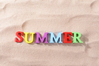 Word yaz plaj zemin üzerine