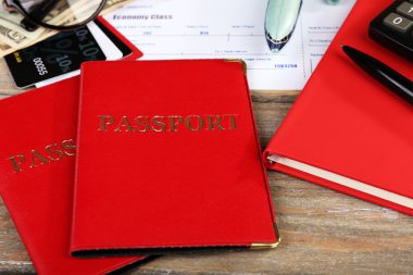 Uçak bileti ve belgeleri, portre