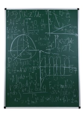 Kara tahta üzerinde matematik formülleri