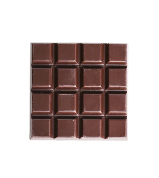 Barre de chocolat noir isolé sur blanc — Photo