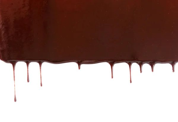 Čokoládové proud izolovaných na bílém — Stock fotografie