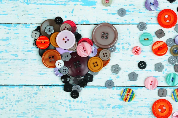 Sewing buttons heart — Stock Photo, Image