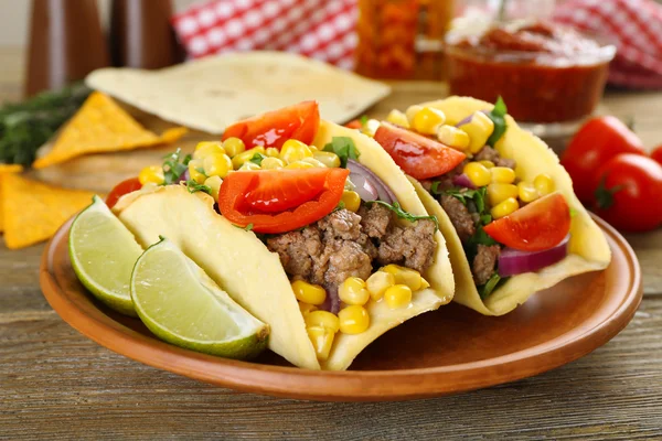 Comida mexicana taco — Fotografia de Stock