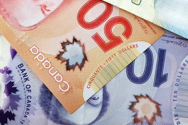 Kanadensiska dollar, närbild — Stockfoto