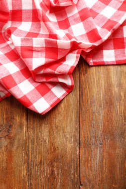 Peçete ahşap arka plan üzerinde
