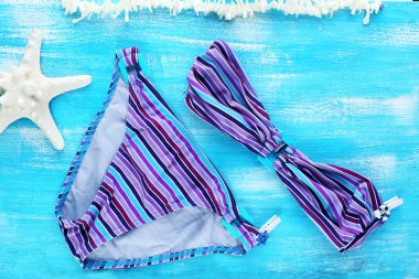 Ahşap masa, üstten görünüm üzerinde Mayo ile deniz natürmort