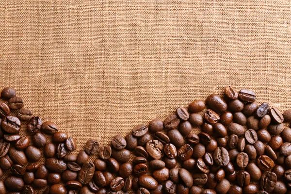 Rama ziaren kawy na worze kolor tła — Zdjęcie stockowe