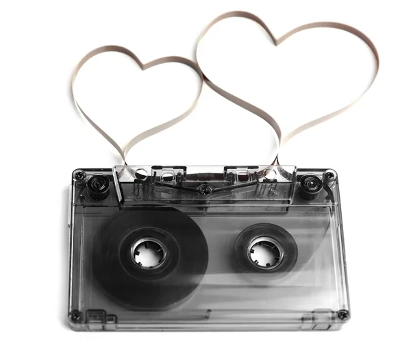 Audio cassette met magnetische tape — Stockfoto