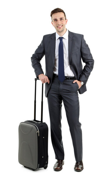 Man holding suitcase