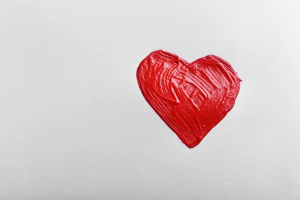 Målat rött hjärta — Stockfoto