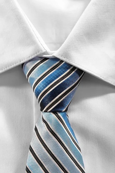 Man white shire and tie — Stock Photo, Image