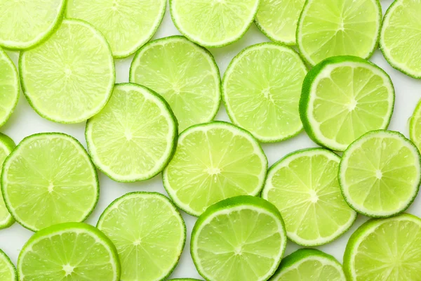 Tranches de limes fraîches, gros plan — Photo