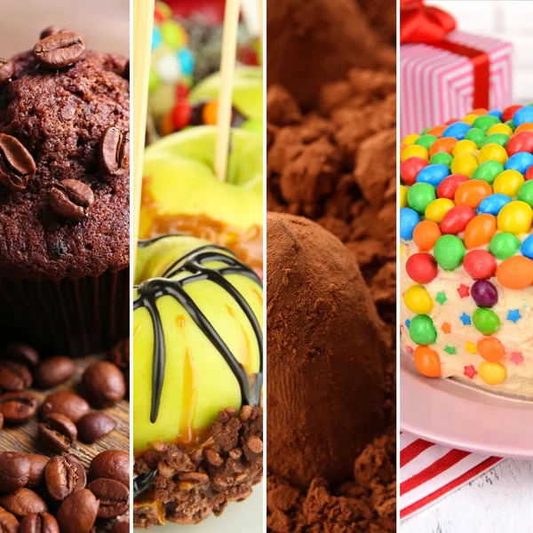 Deliziosi dessert collage — Foto Stock