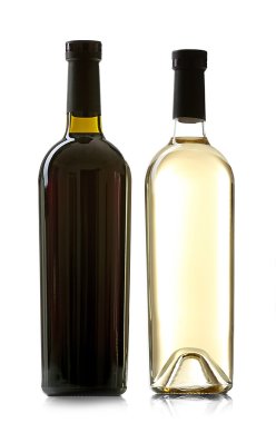 kırmızı ve beyaz şarap şişeleri