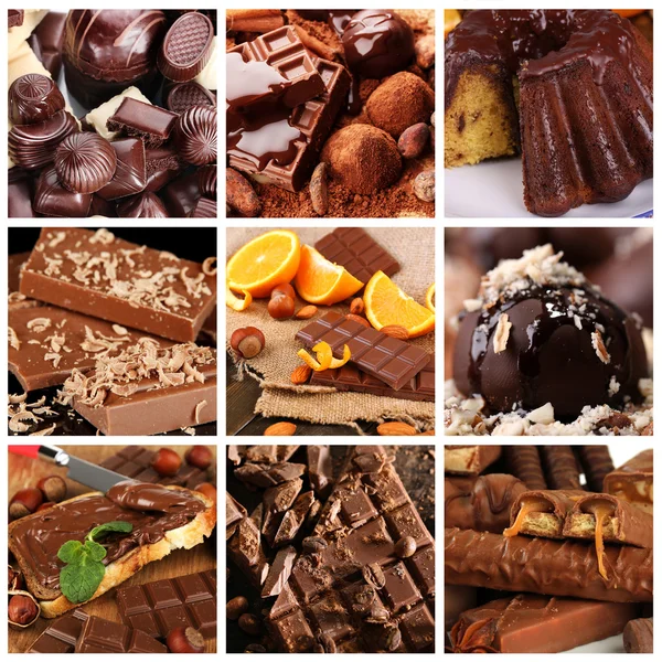 Σοκολάτα κολάζ — Φωτογραφία Αρχείου