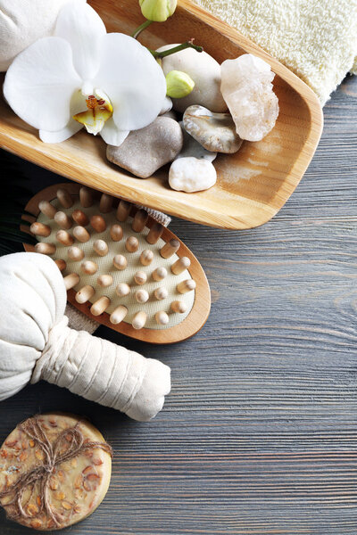Still life with orchid flower
