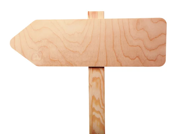 Flecha de madera aislada en blanco — Foto de Stock