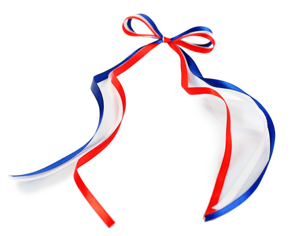 яркие шелковые ленты, изолированные на белом
