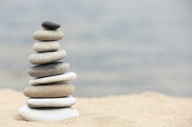Zen taşlar denge spa