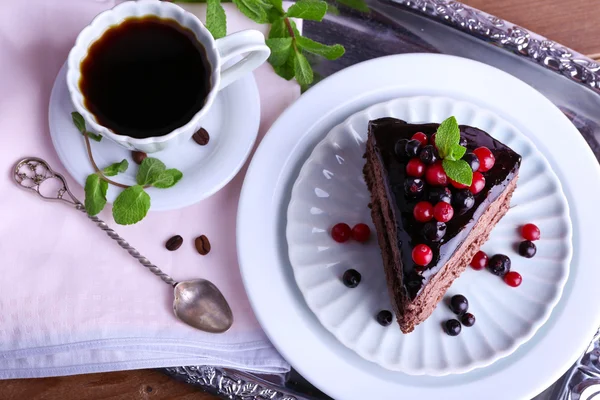 맛 있는 초콜릿 케이크 — 스톡 사진