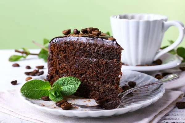 Delicioso bolo de chocolate — Fotografia de Stock