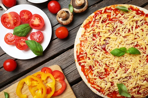 Food ingredients for pizza — Stock Photo, Image