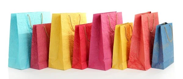 Kolorowe zakupy torby papierowe — Zdjęcie stockowe