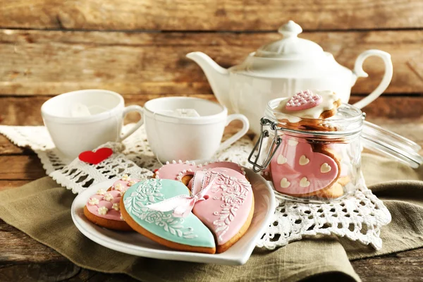 Galletas en forma de corazón — Foto de Stock