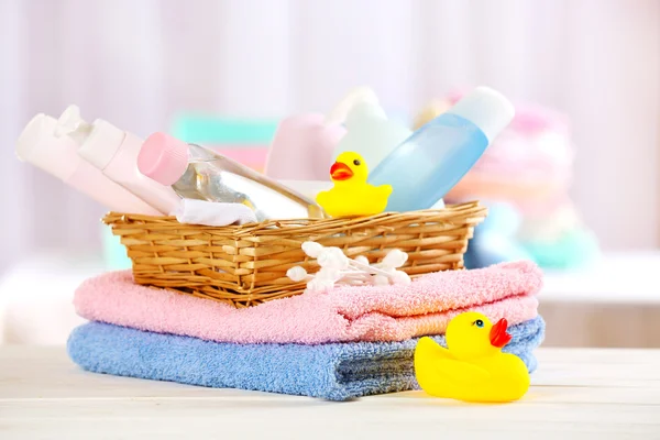 Acessórios para bebés para banhos — Fotografia de Stock