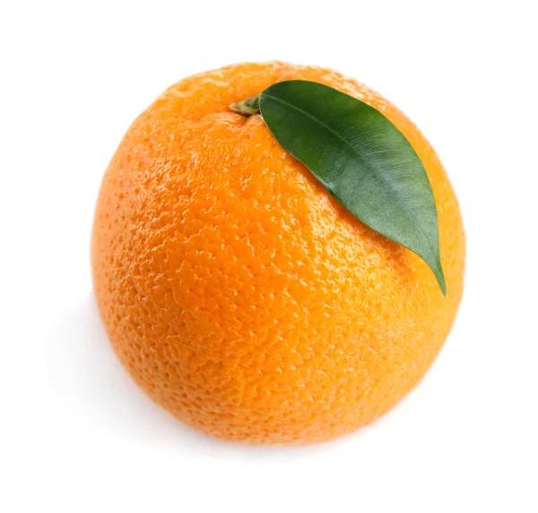 Ripe orange isolated on white — Stock Photo, Image