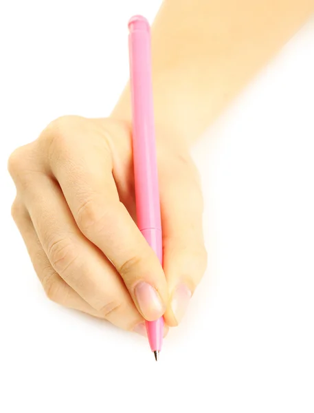 Weibliche Hand mit Stift — Stockfoto