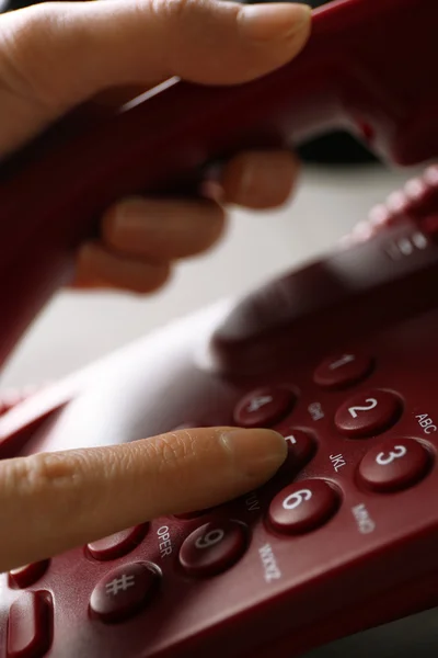 Finger pressing number button — Stock Photo, Image