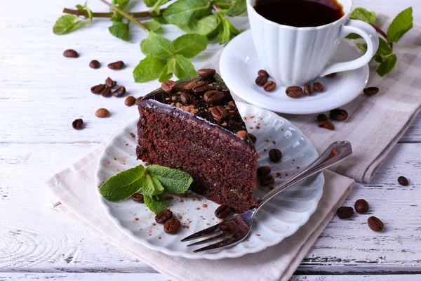 Délicieux gâteau au chocolat — Photo