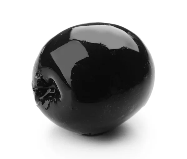 Black olive isolated on white — Stock Photo, Image