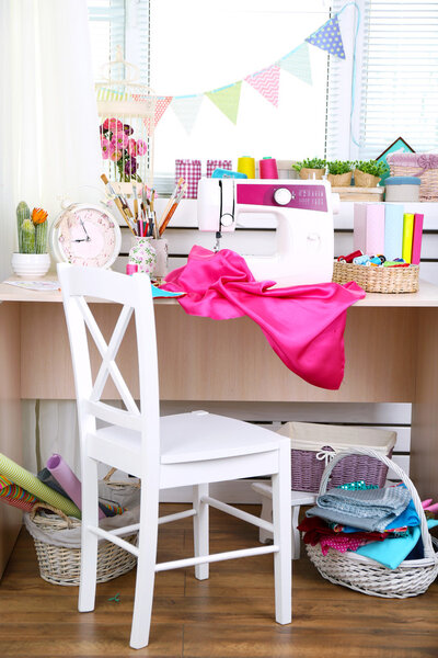 omfortable seamstress workplace