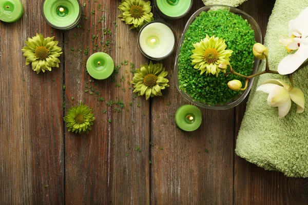 Beautiful spa composition with candles — Stock Photo, Image