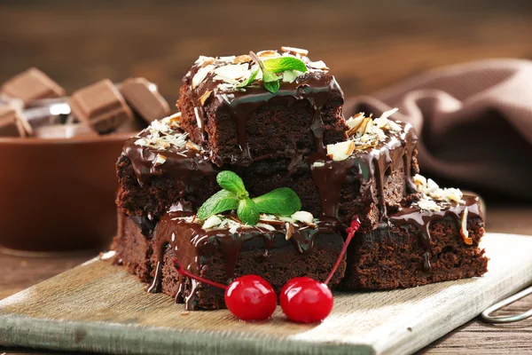 Deliciosos pasteles de chocolate — Foto de Stock