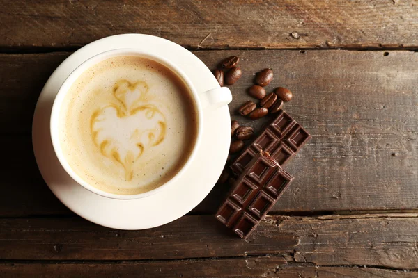 Cup of coffee latte art — Stock Photo, Image