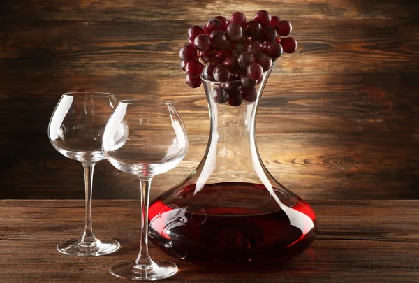 Glass carafe of wine — Stock Photo, Image